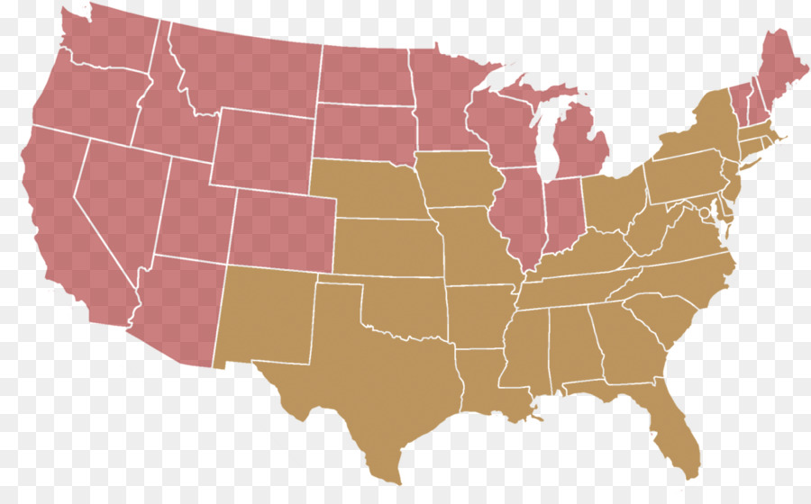 Carte Des États Unis，Régions PNG