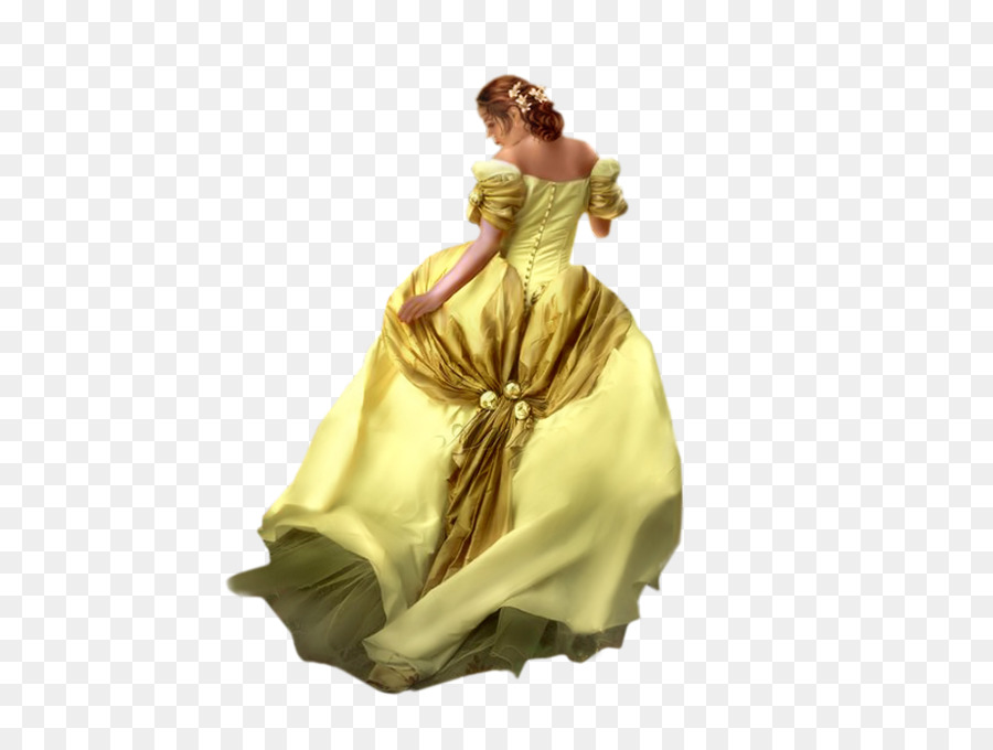 Robe Jaune，Femme PNG