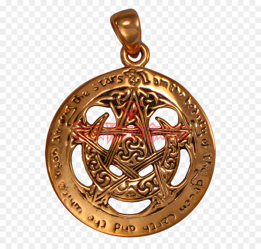 Pendentif Pentagramme，Or PNG