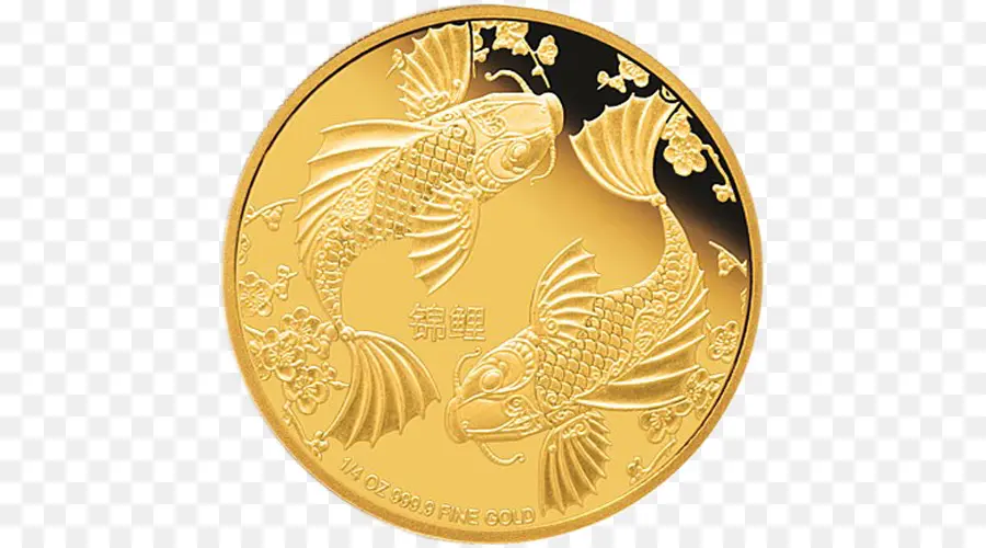 Pièce D'or，Poisson Koi PNG