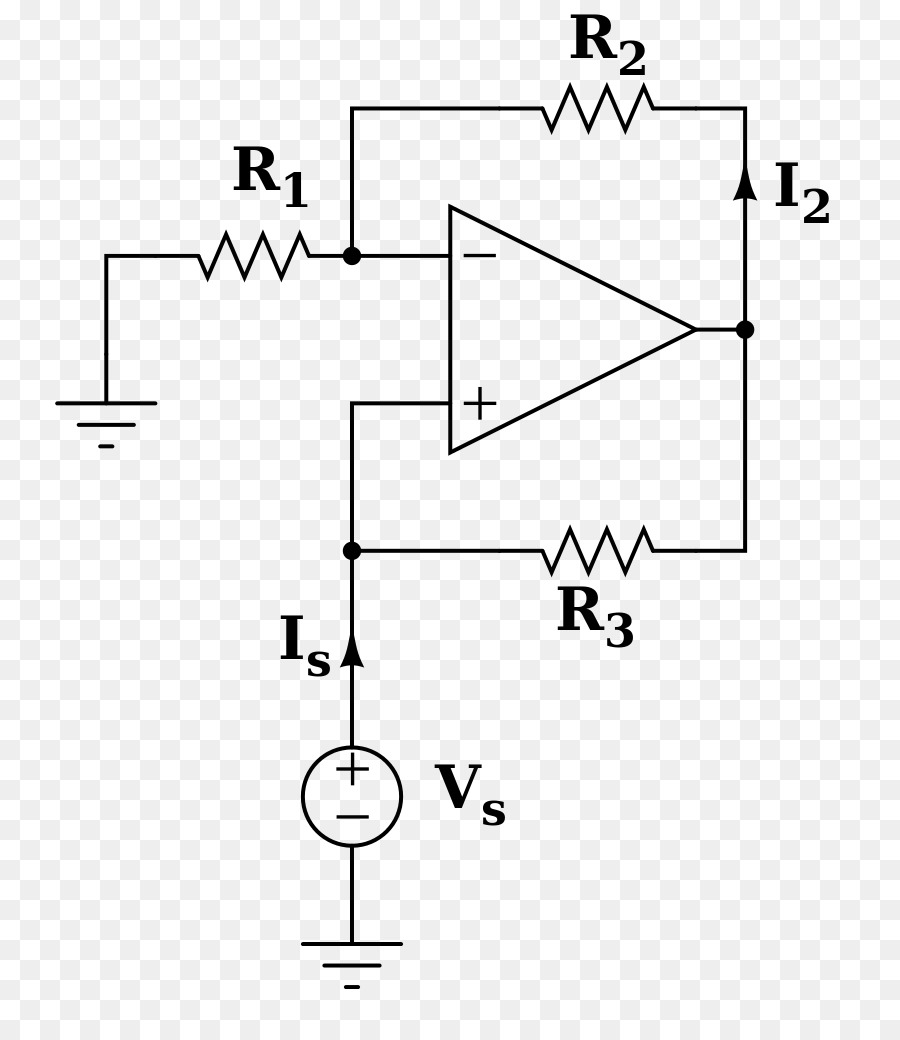 Convertisseur D Impédance Négative，Circuit électronique PNG