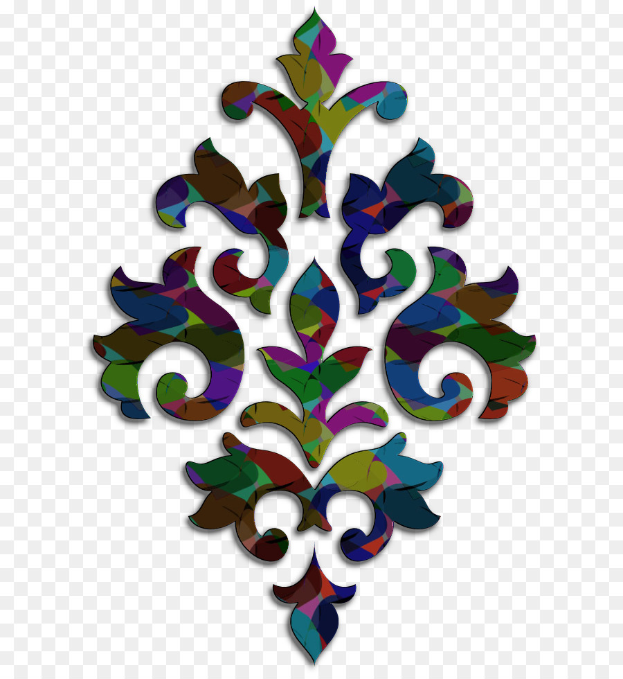 Motif Floral，Bleu PNG