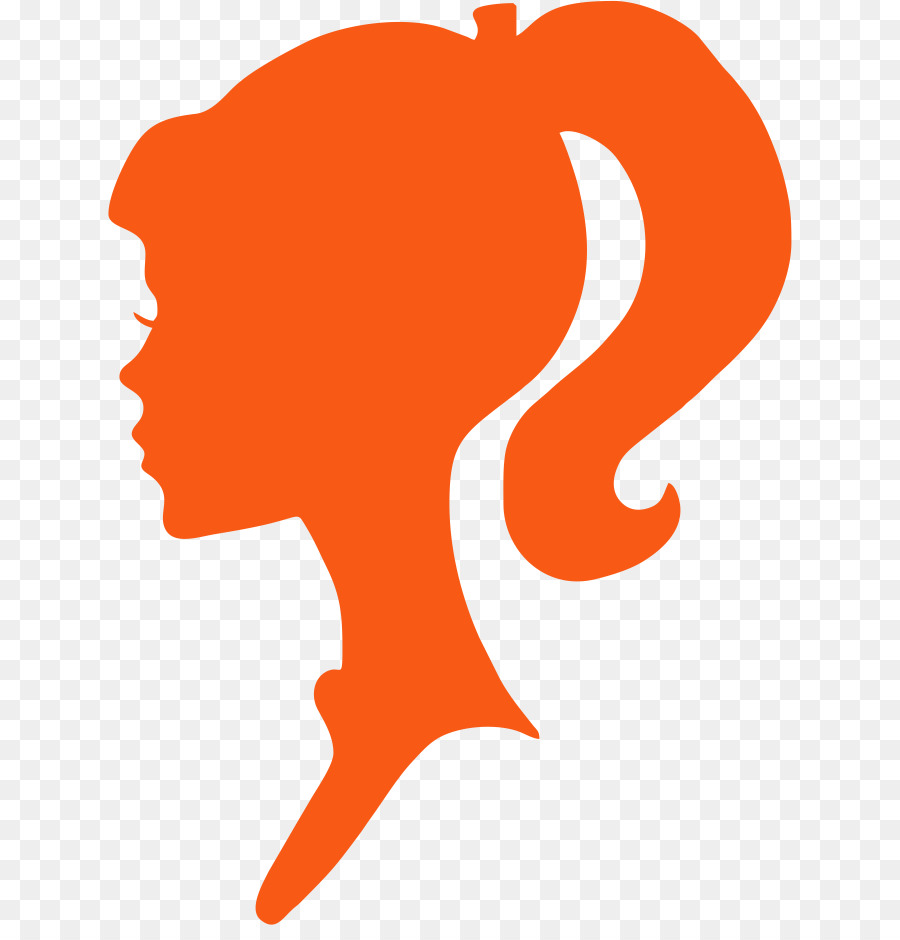 Silhouette Orange De Fille，Fille PNG