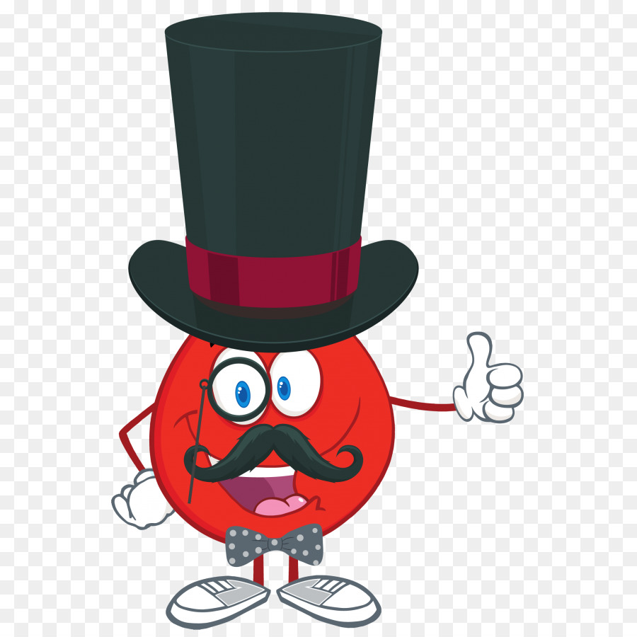 Caractère De Boule Rouge，Chapeau Haut De Forme PNG