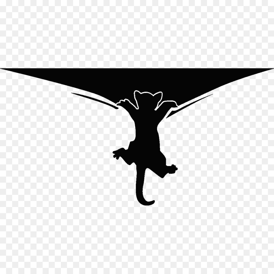 Silhouette De Chat，Suspendu PNG