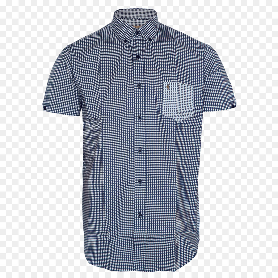 Chemise à Carreaux，Manches Courtes PNG