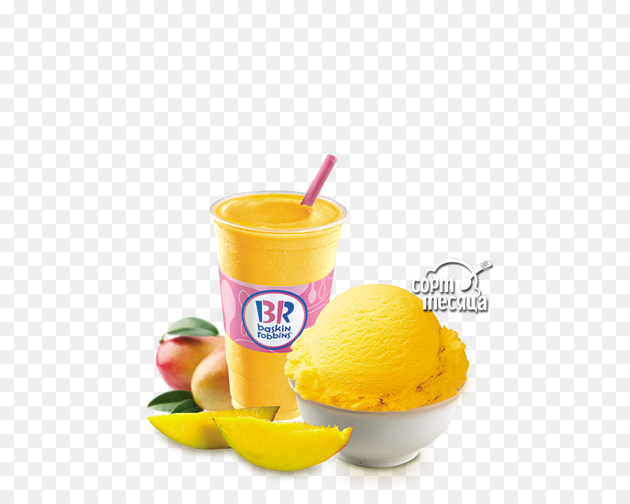 Smoothie à La Mangue Et Glace，Baskin Robbins PNG