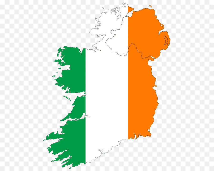 Carte De L'irlande，Drapeau PNG