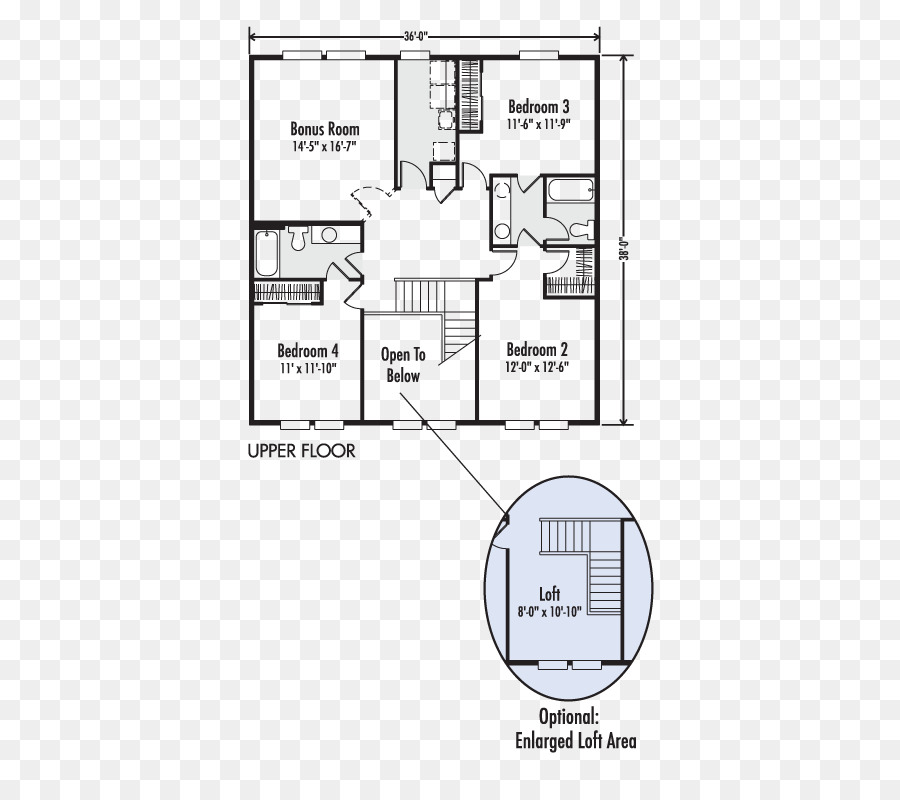 Plan D'étage，Chambres PNG