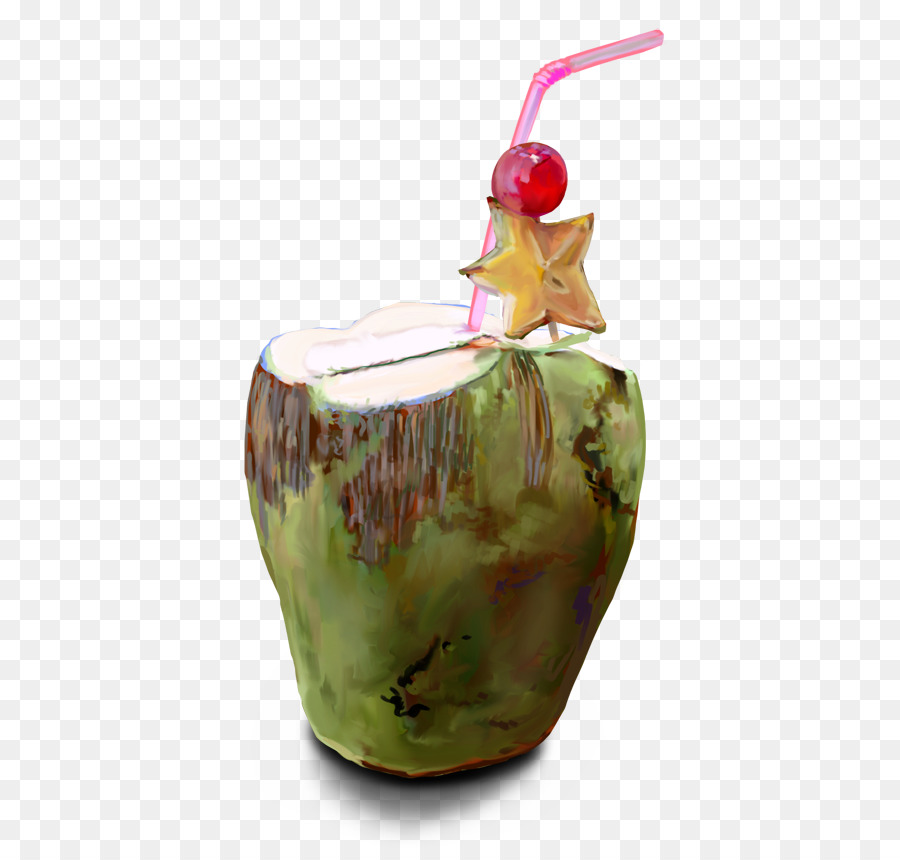 Boisson à La Noix De Coco，Paille PNG