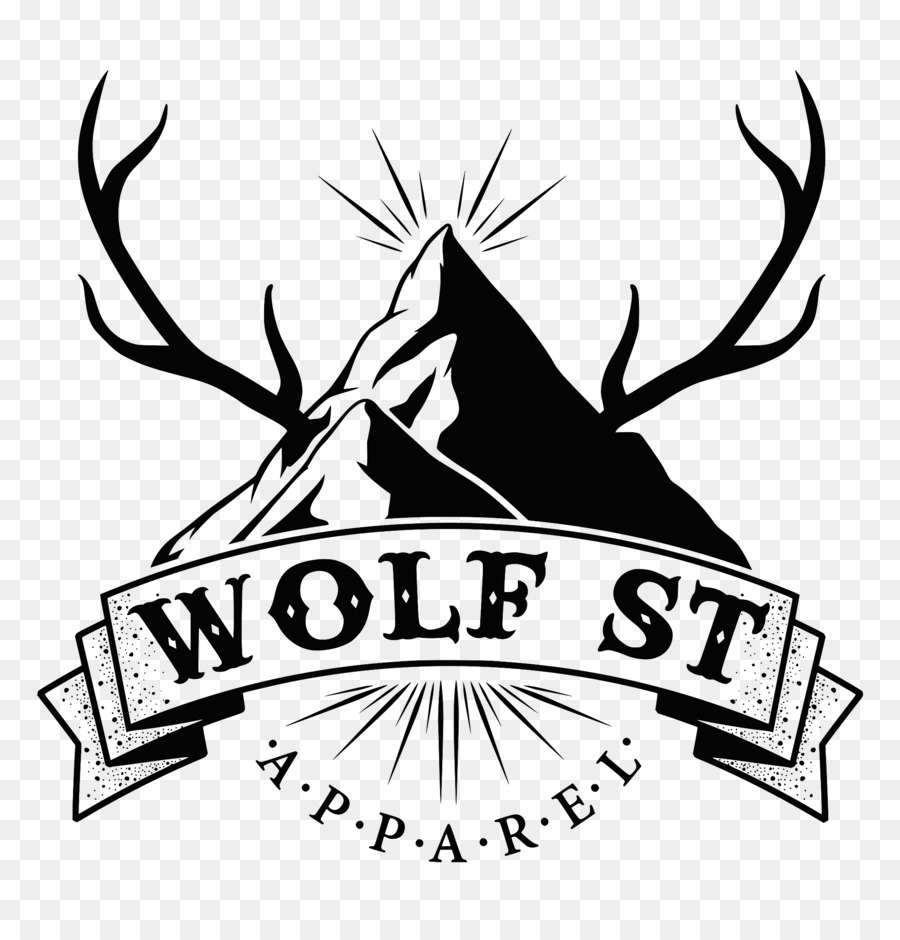 Logo De Vêtements Wolf St，Montagne PNG