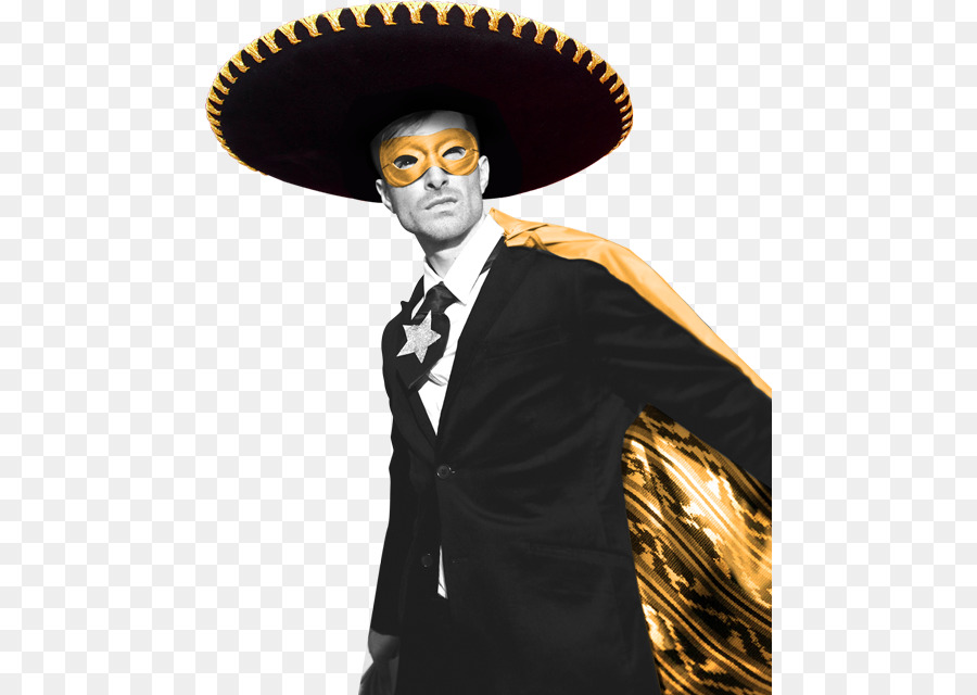 Homme En Sombrero Et Masque，Costume PNG