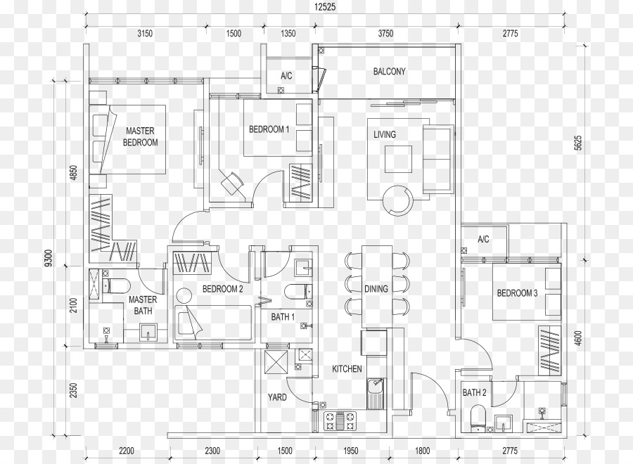 Plan D étage，L Architecture PNG