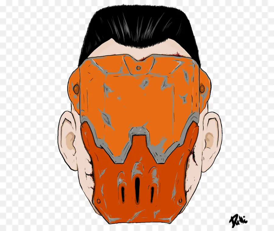 Personnage Masqué，Masque Orange PNG