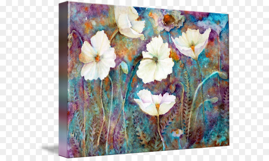 Design Floral，Peinture Acrylique PNG