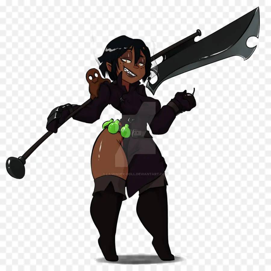 Femme De Dessin Animé，Arme PNG