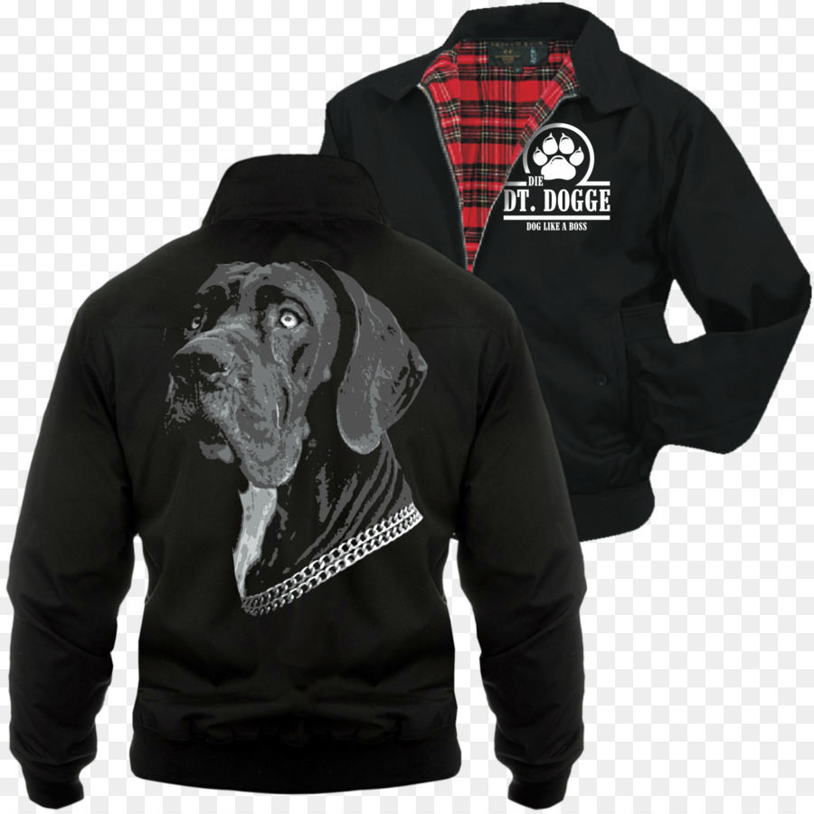 Veste Noire à Imprimé Chien，Veste PNG