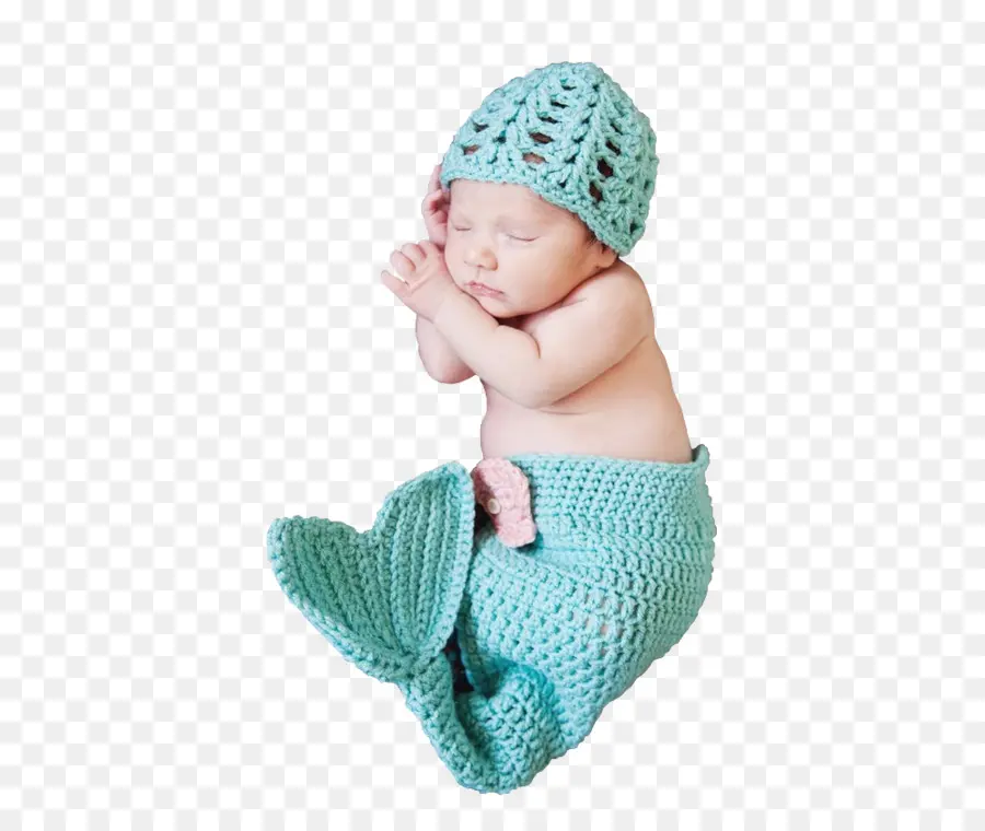 Bébé Sirène，Crocheter PNG