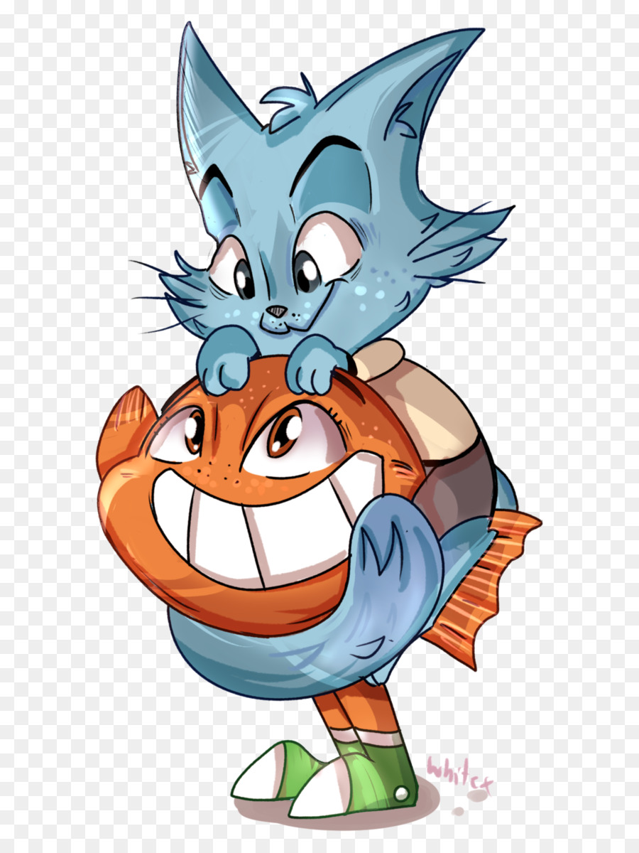 Deux Personnages De Dessins Animés，Chat Bleu PNG