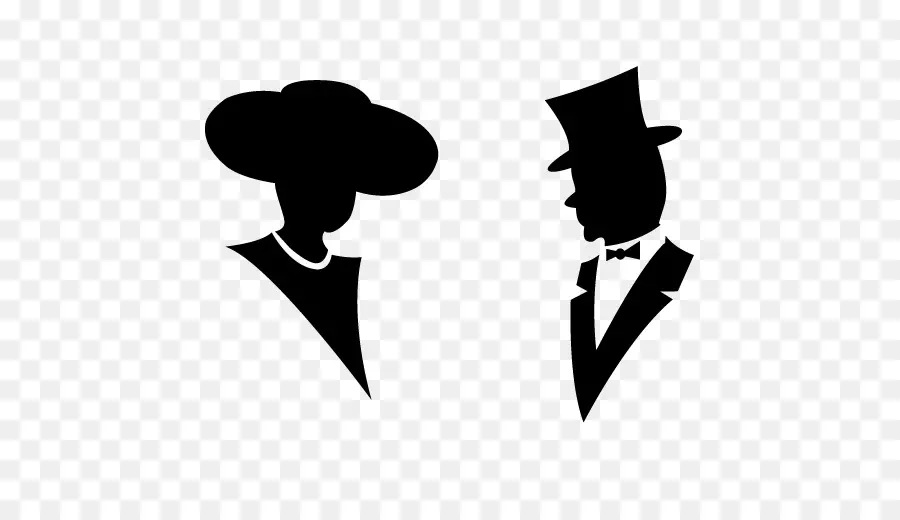 Couple Silhouette，Homme PNG