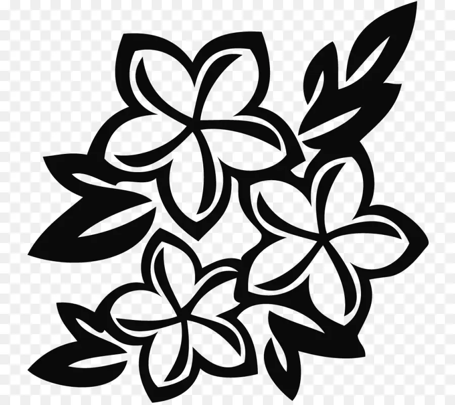 Noir Et Blanc，Fleur PNG