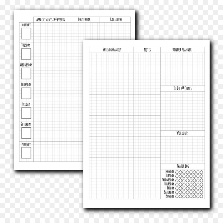 Pages Du Planificateur，Organisation PNG