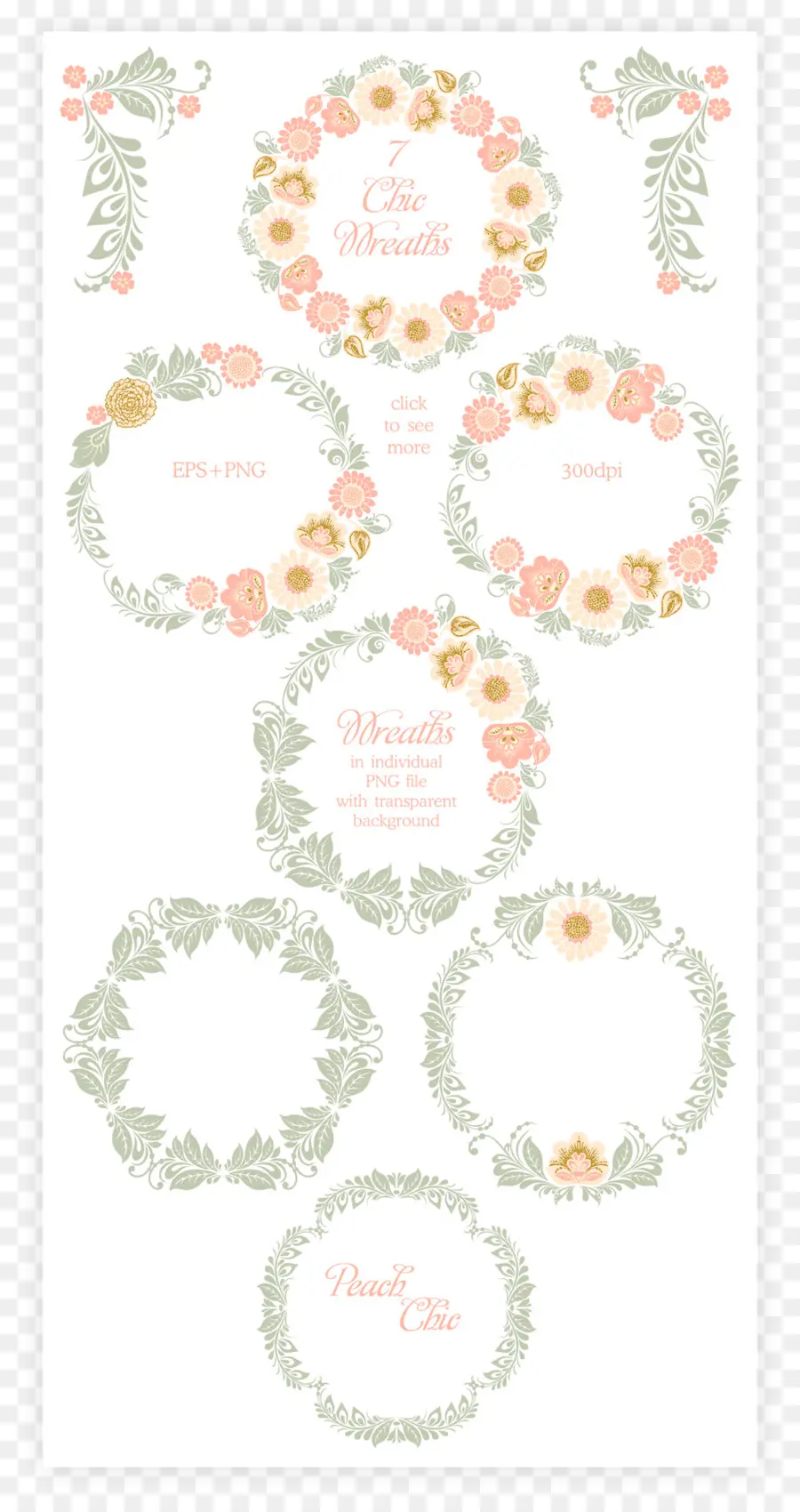 Couronnes Florales，Fleurs PNG