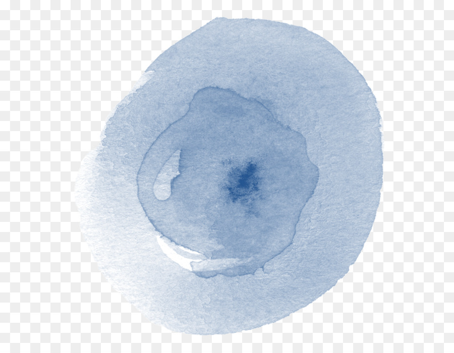 Cercle Aquarelle，Bleu PNG