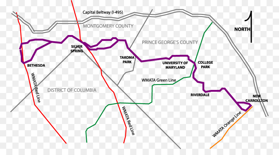 Ligne Violette，Zone Métropolitaine De Washington PNG