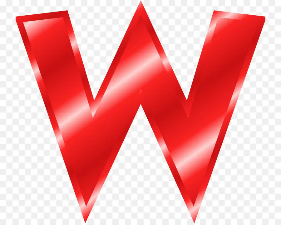 Lettre W，Rouge PNG