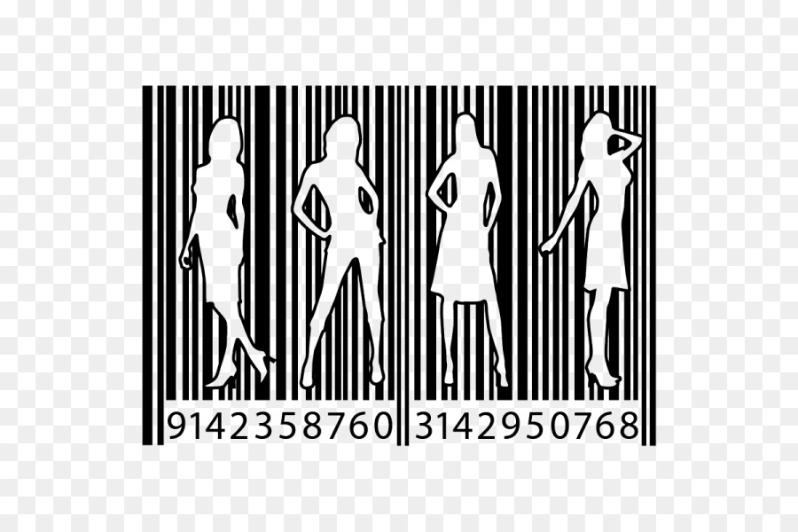 Code à Barres Avec Des Femmes，Silhouette PNG