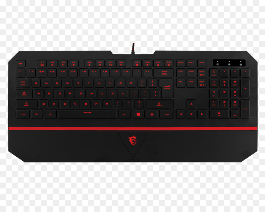 Clavier Noir，Rétroéclairage Rouge PNG