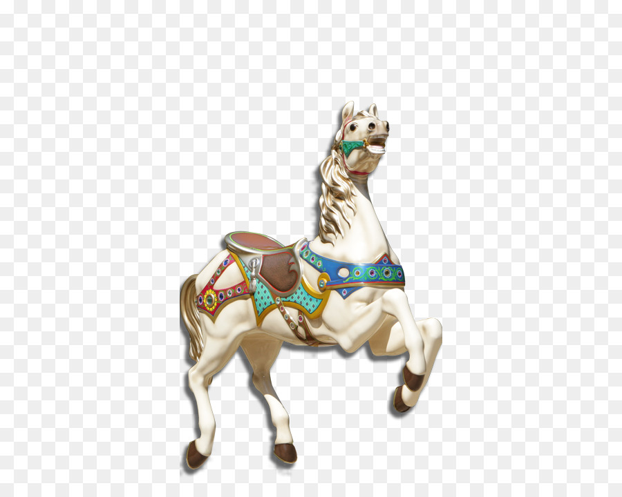 Cheval De Carrousel Blanc，Amusement PNG