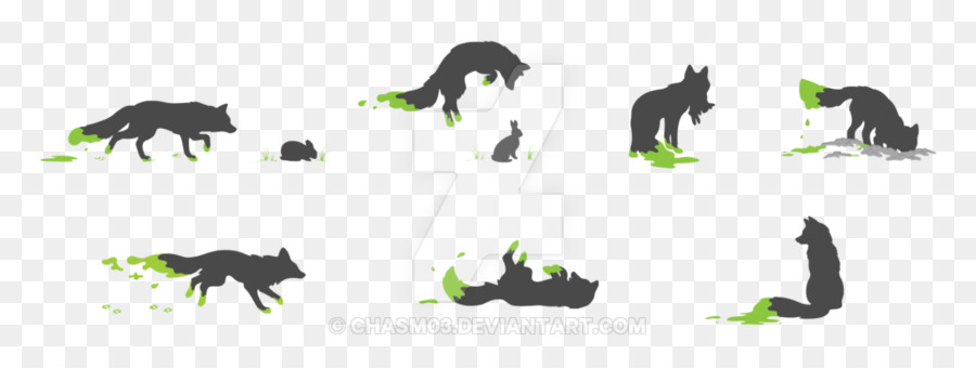 Silhouettes De Renard，Animaux PNG