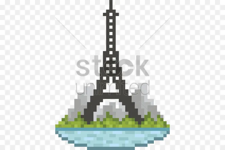 Tour Eiffel，Pixel Art PNG