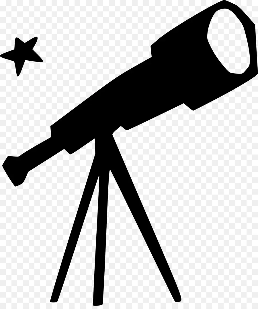 Silhouette Du Télescope，Étoile PNG