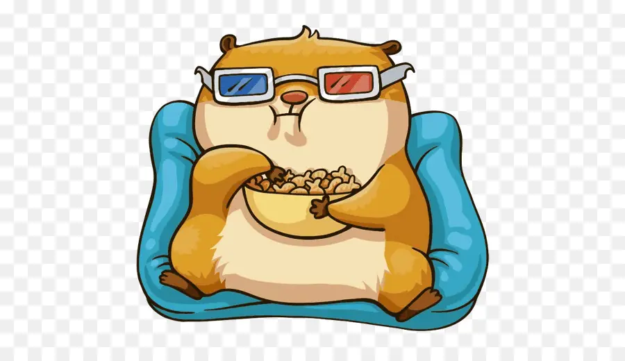 Hamster Mignon，Lunettes 3d PNG