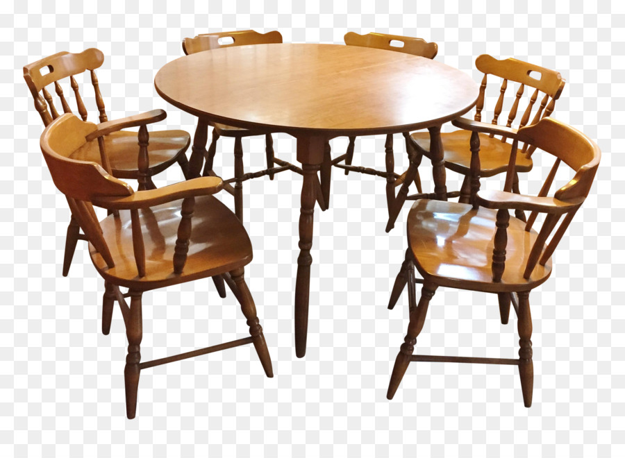 Table Et Chaises，En Bois PNG