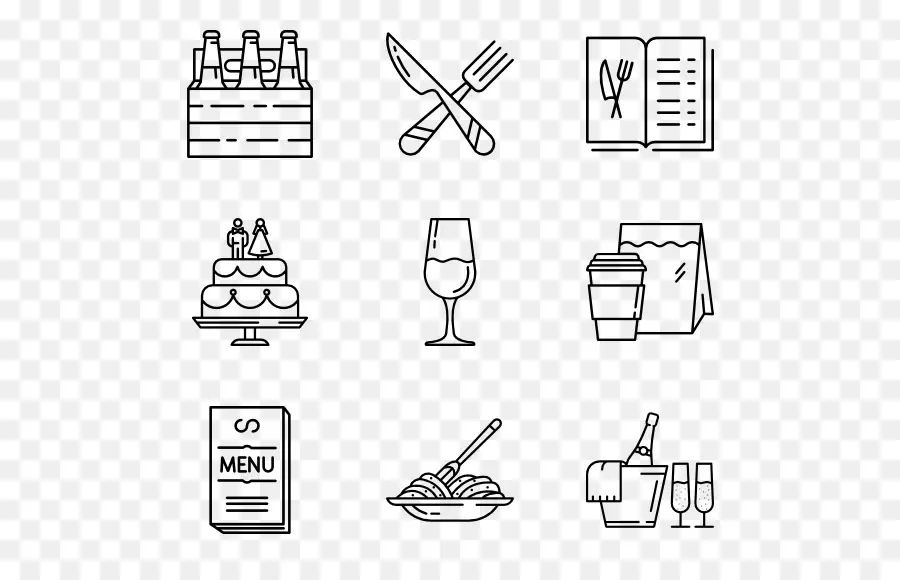 Icônes Alimentaires，Menu PNG