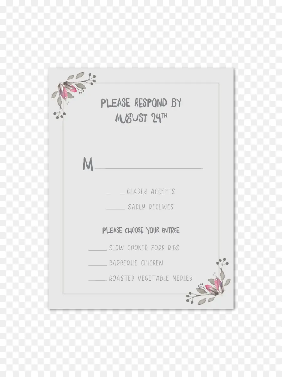 Carte Rsvp，Invitation PNG