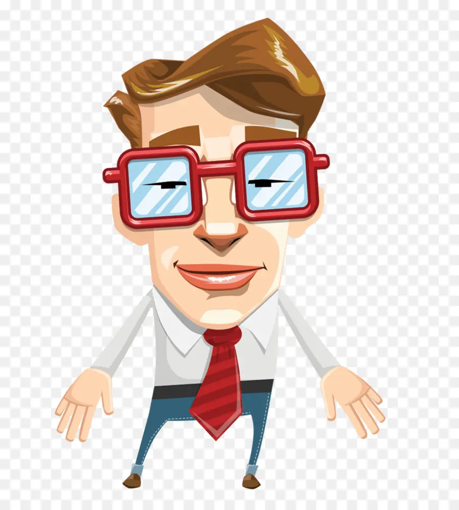 Homme De Dessin Animé，Lunettes PNG