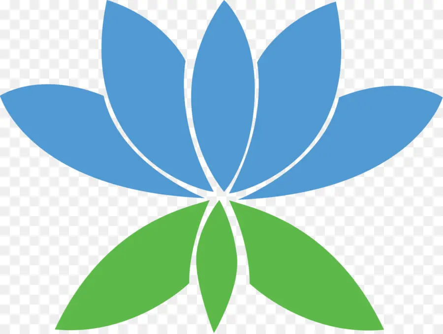 Logo Fleur，Bleu PNG