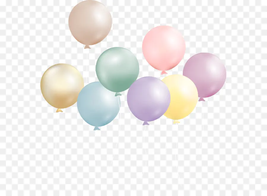 Ballons Colorés，Faire La Fête PNG