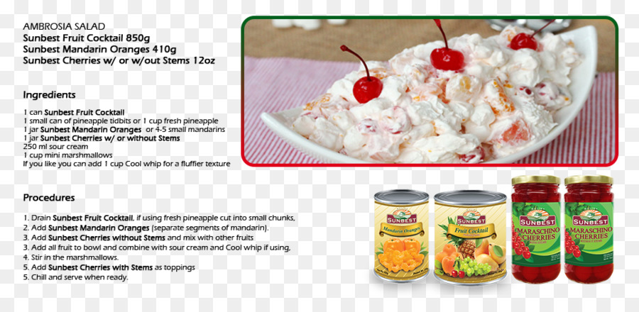 Ambrosia，Salade De Fruits PNG