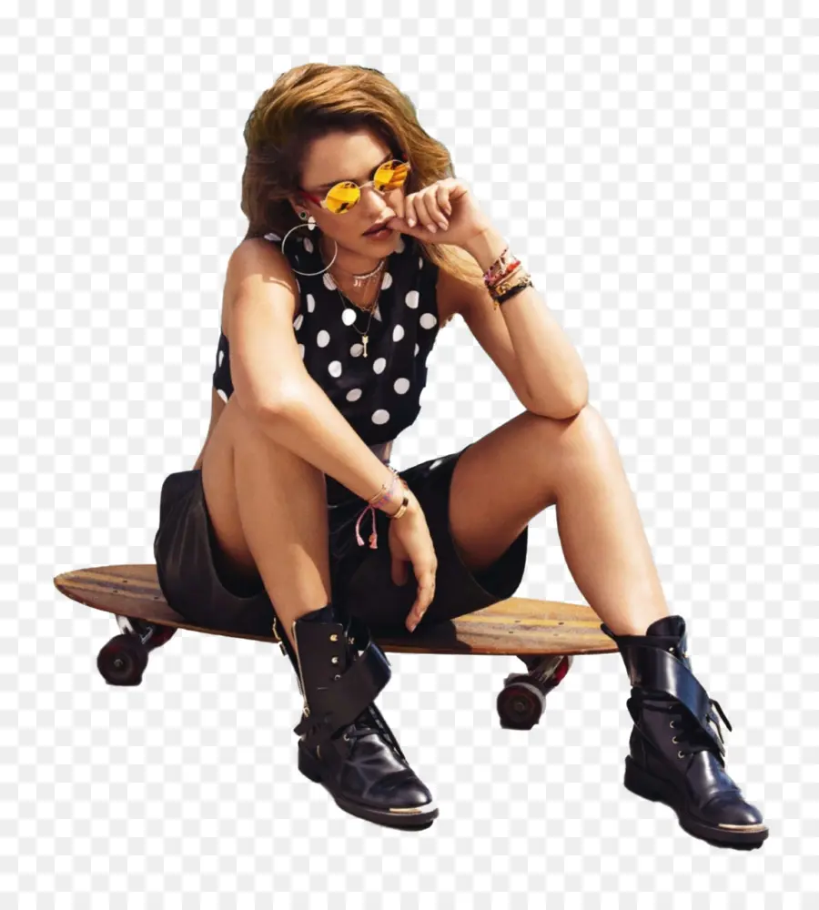 Fille De Planche à Roulettes，Skateboard PNG