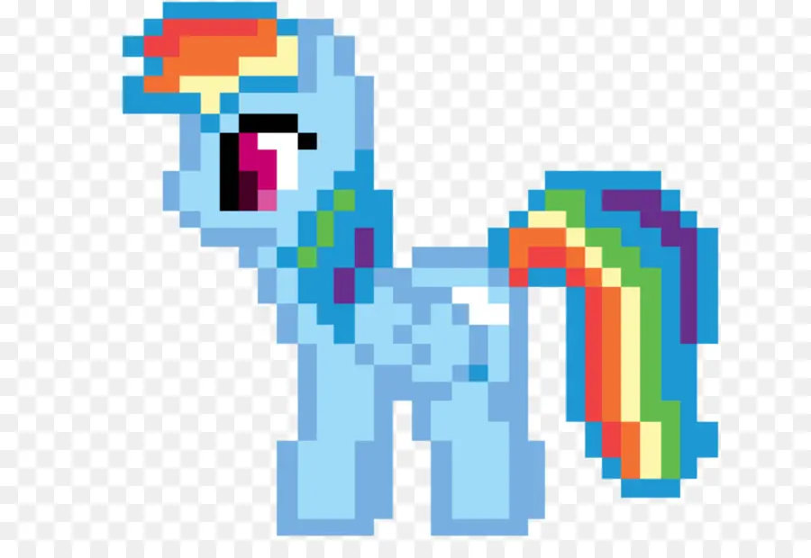 Poney Pixel，Arc En Ciel PNG