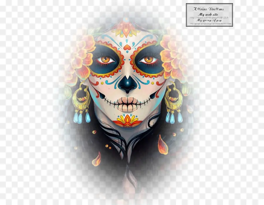 Crâne，La Calavera Catrina PNG