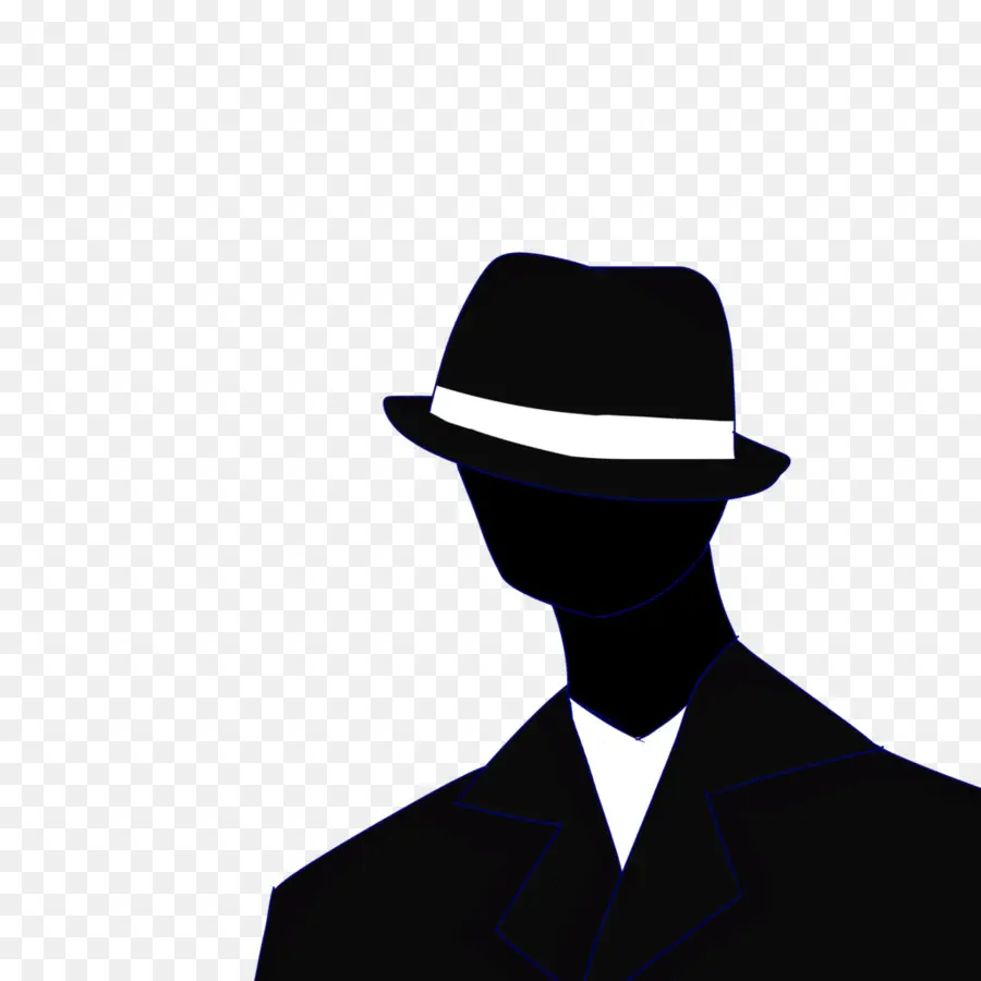 Silhouette Avec Chapeau，Ombre PNG