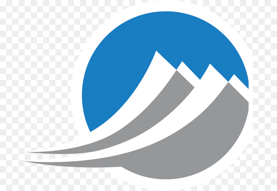 Logo De Montagne，Bleu PNG