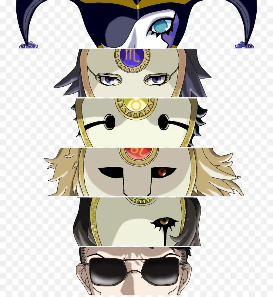 Personnages Masqués，Animé PNG